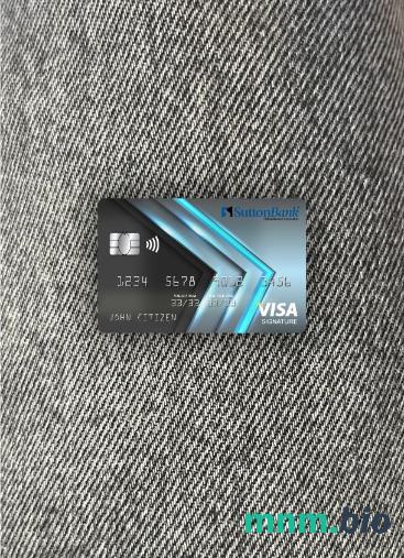 USA Ohio SUTTON bank visa signature card wygląd fotograficzny skan PSD + zdjęcie